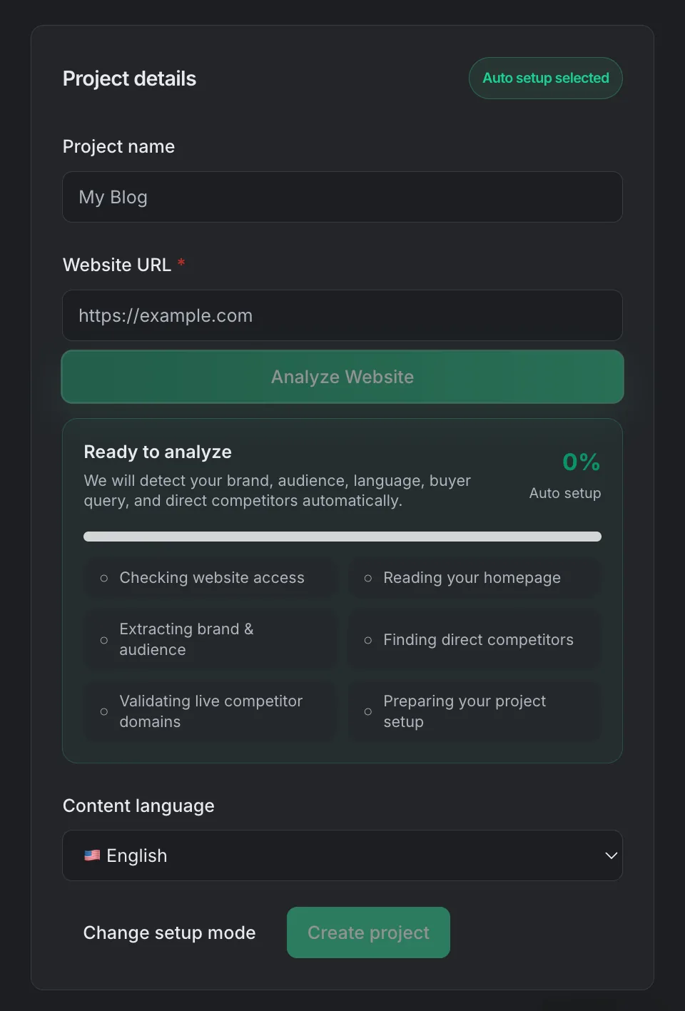 Brand analysis interface